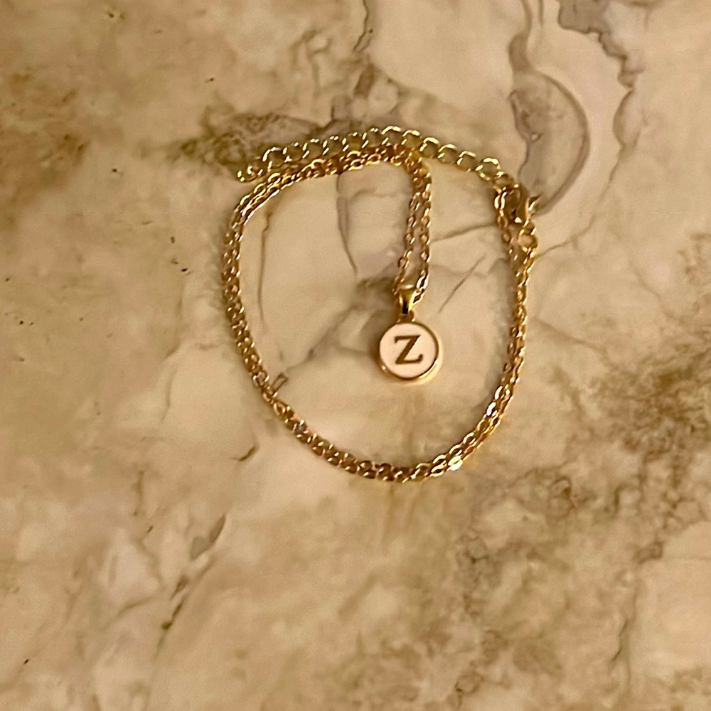 Z Letter Necklace Alphabet Initial